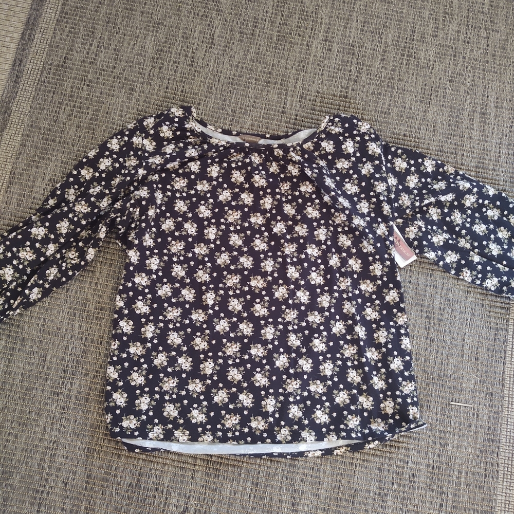 Floral Print Cotton Blouse